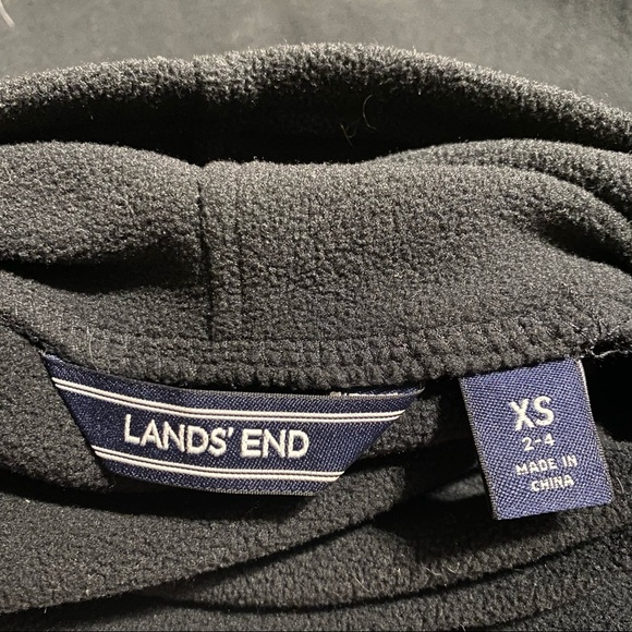 Lands End Black Fleece Mock Neck Turtleneck Base Layer Pullover Top - Picture 3 of 4